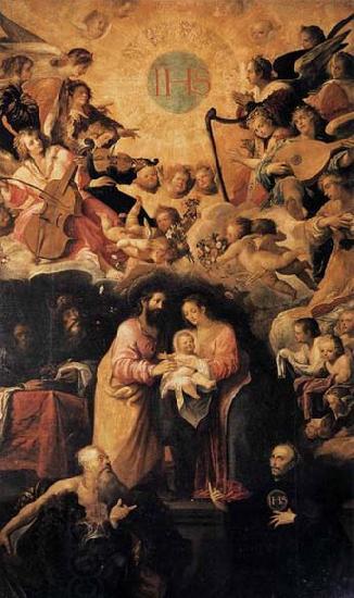 ROELAS, Juan de las Adoration of the Name of Jesus
